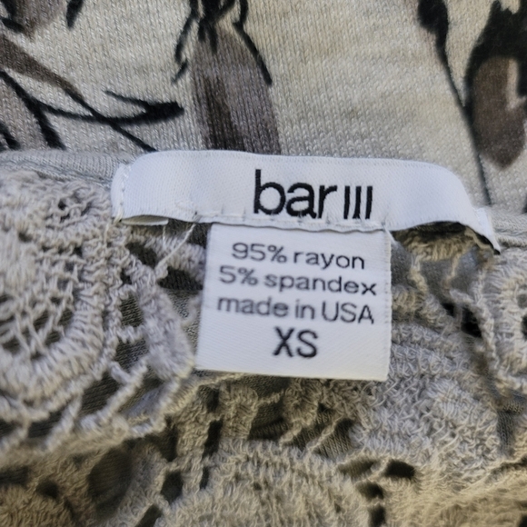 Bar III Grey Crochet Tank Top - Picture 4 of 4